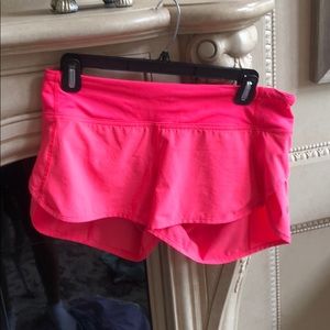 HOT PINK SPEED UP SHORTS LU LU LEMON